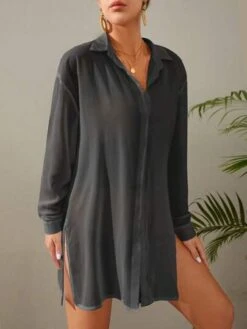 SHEIN Maternity Button Front Drop Shoulder Kimono -SHEIN STORE 16836960875ddee95d129292644f20831330427037 thumbnail 405x552