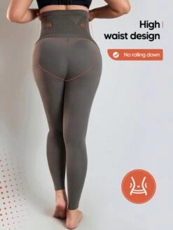 Maternity High Waisted Belly Support Leggings With Expandable Belly Panel