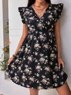 SHEIN Maternity Floral Print Ruffle Trim Dress -SHEIN STORE 1687138561a7e7fdcd22adac343d65f0abad0f2397 thumbnail 405x552