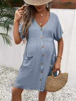 SHEIN Maternity Batwing Sleeve Pocket Patched Smock Dress -SHEIN STORE 1690168839c1d37fce5fda3588c58a10da29c823ae thumbnail 405x552