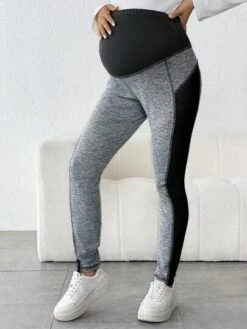 SHEIN Maternity Colorblock Contrast Mesh Insert Top-stitching Leggings -SHEIN STORE 16909709594a5ace82fa0881937f9dcf5dfde6a095 thumbnail 405x552